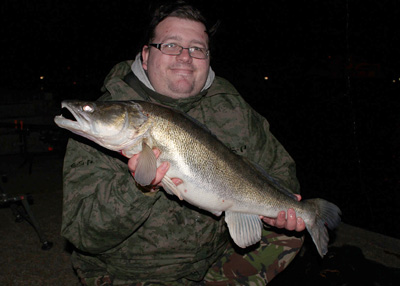 Mike with his double figure zander - Fishing Magic indeed!