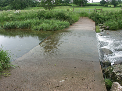 The disused concrete ford made fish passage difficult