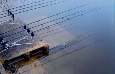 Water at first flooded the fishing platforms...