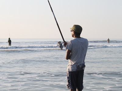 Every man and his dog on the beach had offered to take us fishing