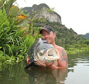 The business end of a big Siamese carp