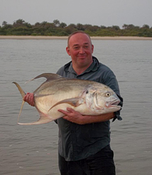 This time another big fish...a longfin trevally