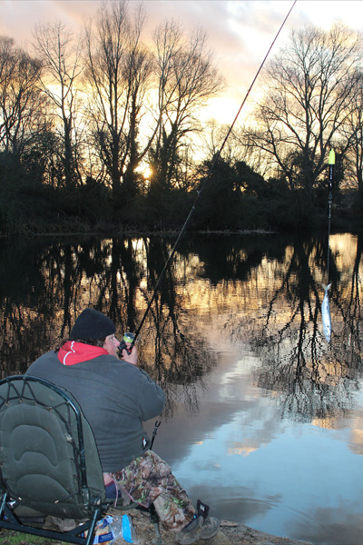 Pike fishing on the pool