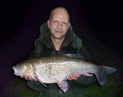 Simon with his River Lea fish of 8lb 14oz