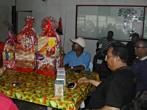 Prizegiving after the match