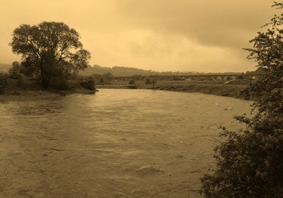 The Calder below Whalley viaduct