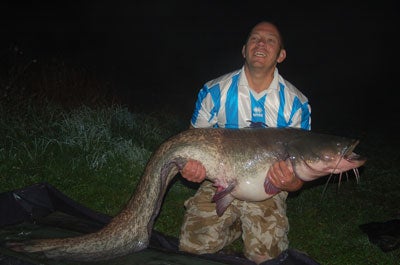 Chris Jenkins with his 86lb Croix cat