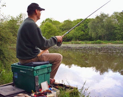 Mark fishing the long rod and centrepin