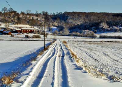 The crunch of snow