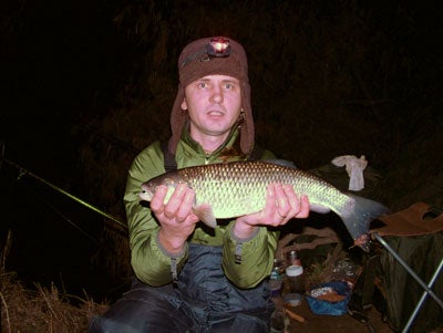 Wiktor with a nice fish