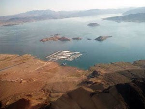 Lake Mead from our helicopter trip to the Grand Canyon