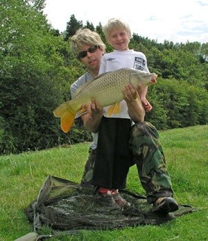 Jay and his first proper carp