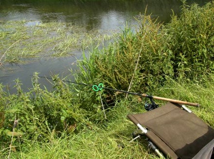 I always keep the rod tip close to the water to prevent fish spooking on seeing or touching the line